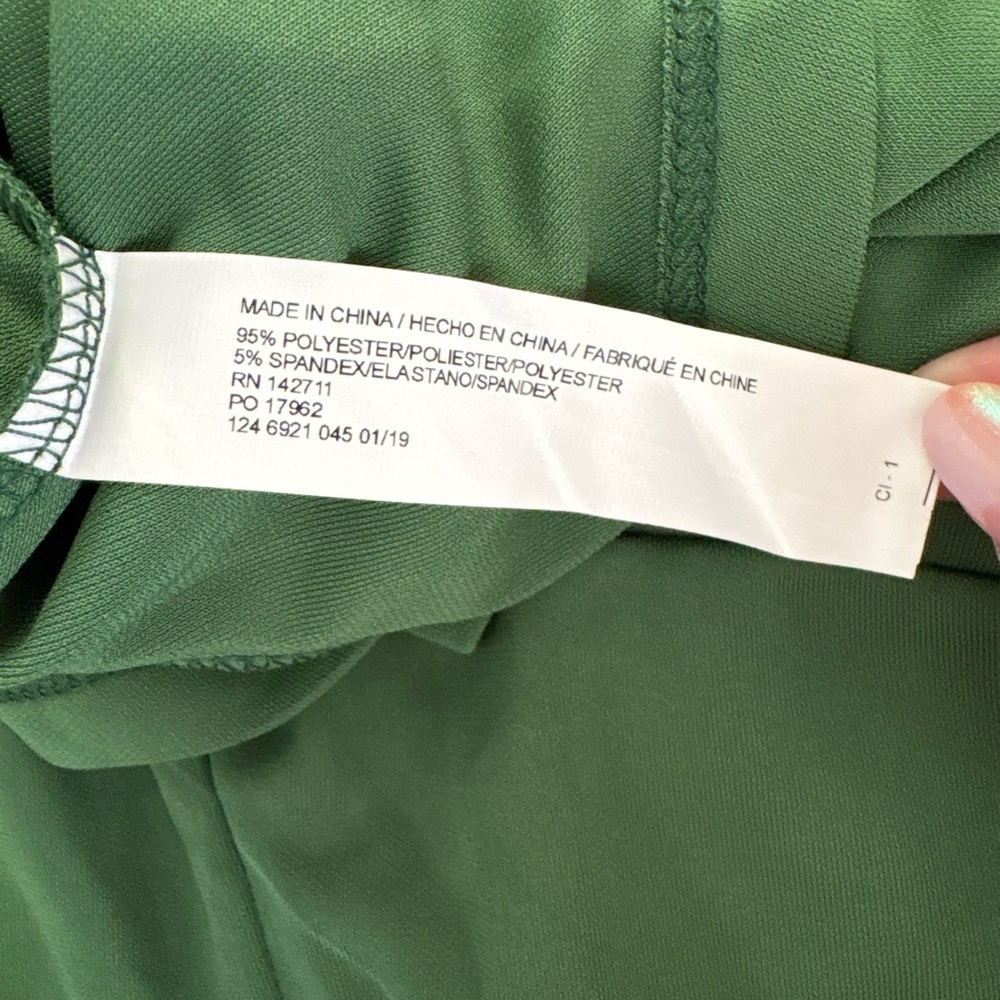 NWT Eloquii Green Tie-Neck Maxi Dress - Picture 6 of 6
